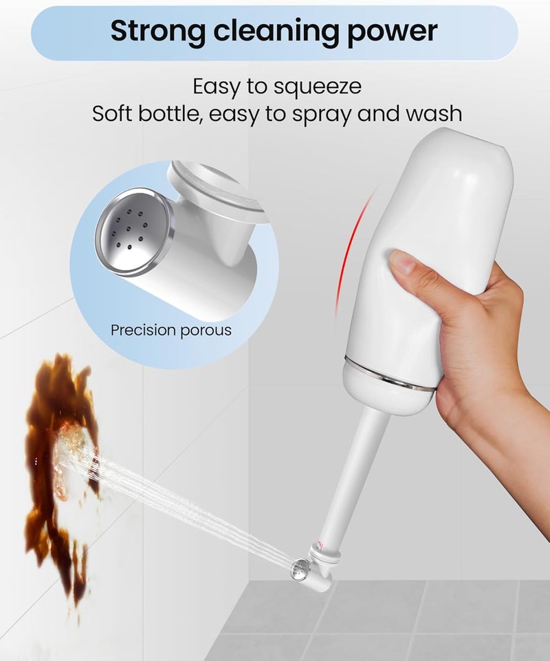 Redsack Portable Bidet for Postpartum/Perineal Care,Manual Handheld Peri Bottle for Feminine Hygiene & Travel, 380ml Leakproof,BPA-Free Sprayer for Men/Women/Baby (White, General) - Image 4